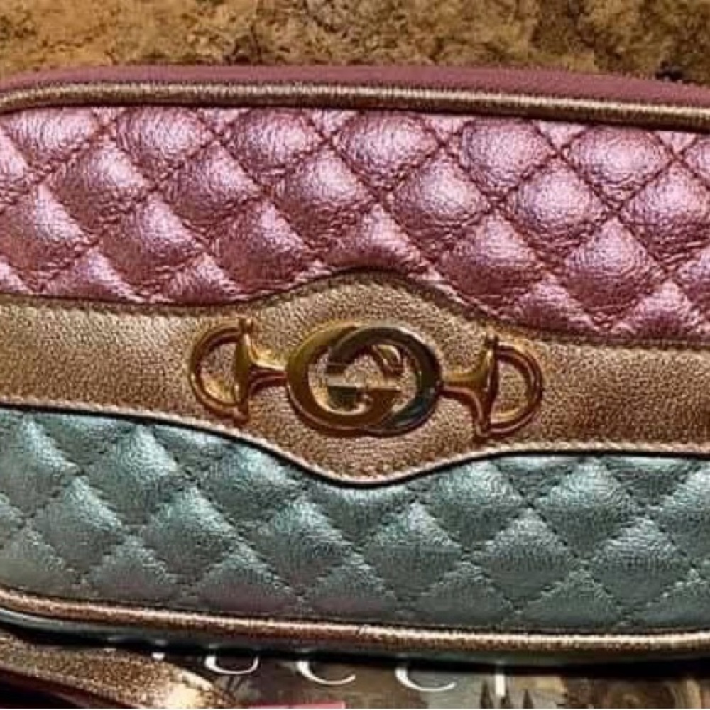 🚫SOLD🚫Gorgeous Gucci Pink and Gold Quilted Trapuntata